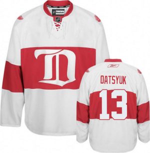 Herren Detroit Red Wings Eishockey Trikot Pavel Datsyuk #13 Reebok Weiß 3rd Winter Classic